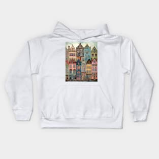 Watercolor houses 2 Kids Hoodie